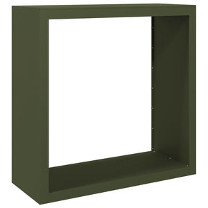 Brennholzregal Grün Stahl 100x40x100 cm
