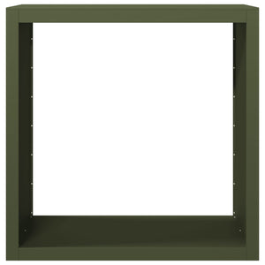 Brennholzregal Grün Stahl 100x40x100 cm
