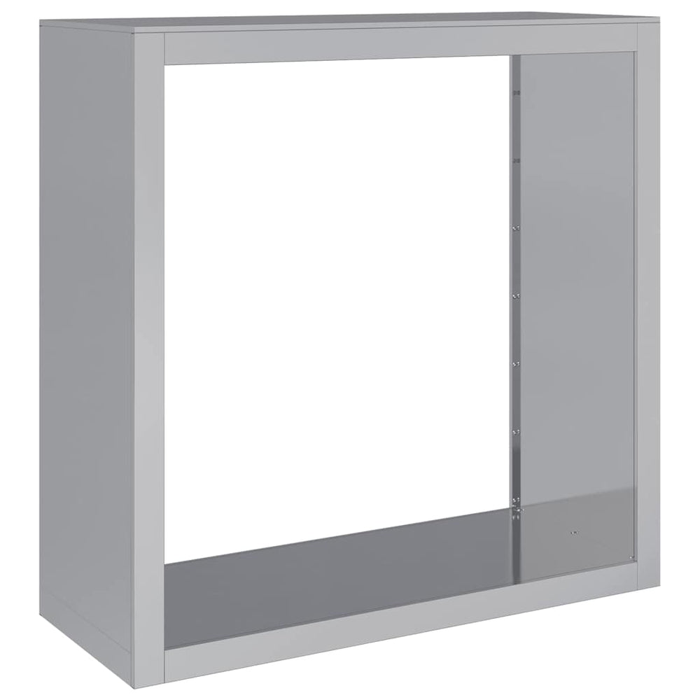 Brennholzregal aus verzinktem Stahl 100x100 cm