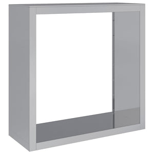 Brennholzregal aus verzinktem Stahl 100x100 cm