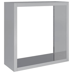 Brennholzregal aus verzinktem Stahl 100x100 cm