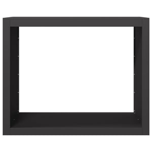 Schwarzes Brennholzregal aus Stahl, 100x40x80 cm