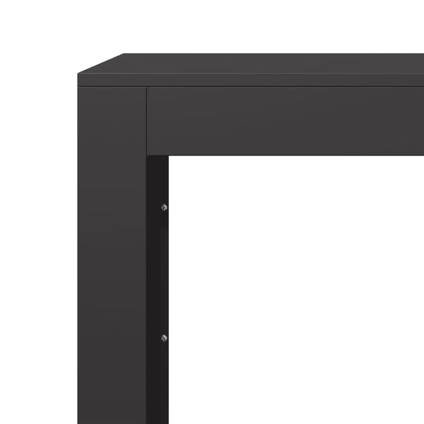 Schwarzes Brennholzregal aus Stahl, 100x40x80 cm