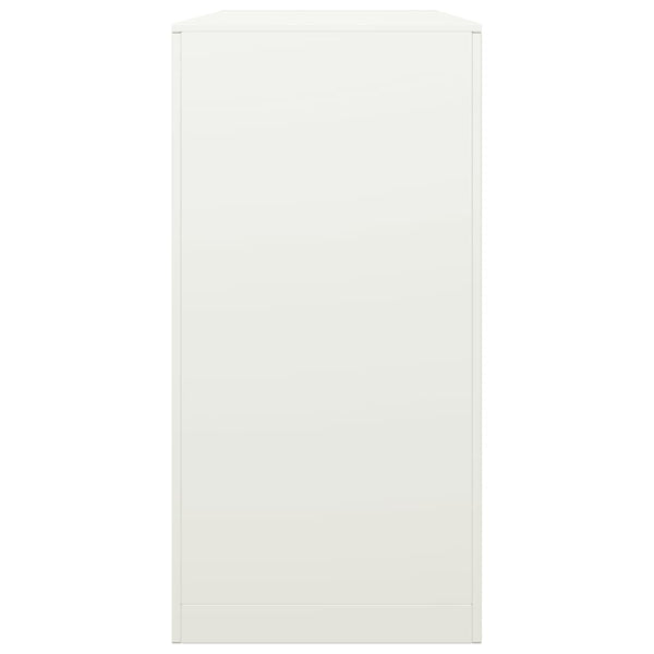 Weißes Stahl Brennholzregal 100x40x80 cm
