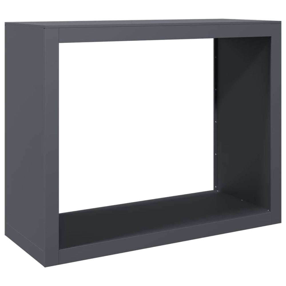 Brennholzregal Anthrazit Stahl 100x40x80 cm