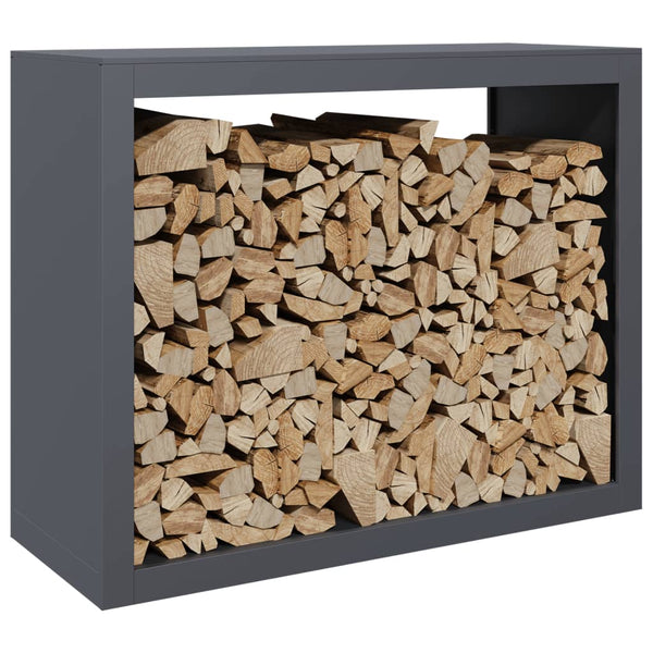 Brennholzregal Anthrazit Stahl 100x40x80 cm