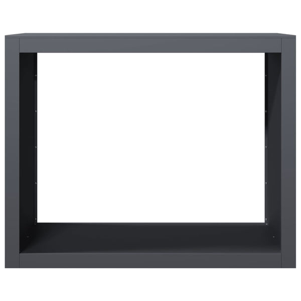 Brennholzregal Anthrazit Stahl 100x40x80 cm