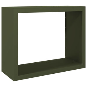 Grünes Brennholzregal Stahl 100x40x80 cm