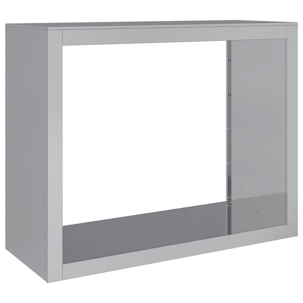 Brennholzregal aus verzinktem Stahl, 100x40x80 cm