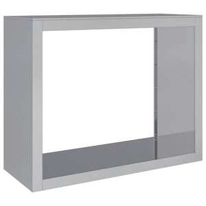 Brennholzregal aus verzinktem Stahl, 100x40x80 cm