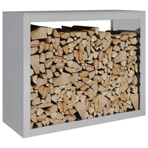 Brennholzregal aus verzinktem Stahl, 100x40x80 cm