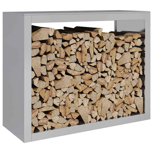 Brennholzregal aus verzinktem Stahl, 100x40x80 cm