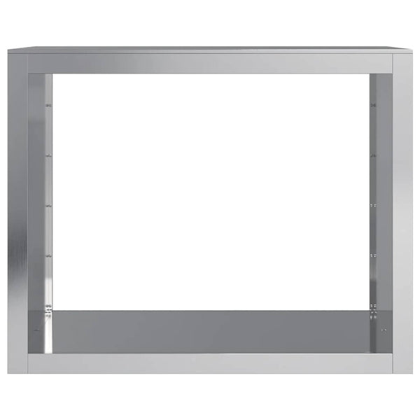 Brennholzregal aus verzinktem Stahl, 100x40x80 cm