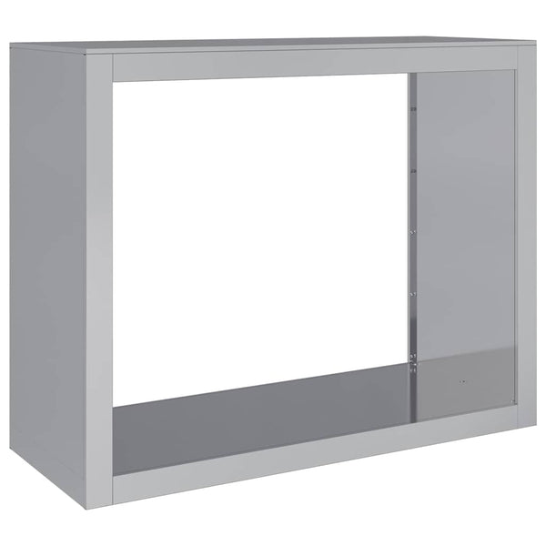 Brennholzregal aus verzinktem Stahl, 100x40x80 cm