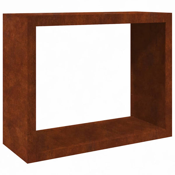 Brennholzregal aus wetterfestem Stahl, 100x40x80 cm