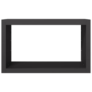 Schwarzes Brennholzregal aus Stahl, 100x40x60 cm
