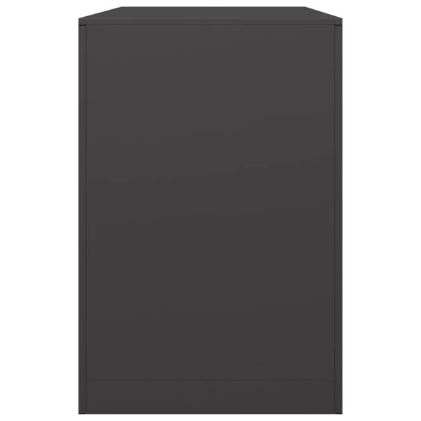 Schwarzes Brennholzregal aus Stahl, 100x40x60 cm