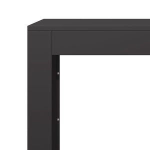 Schwarzes Brennholzregal aus Stahl, 100x40x60 cm