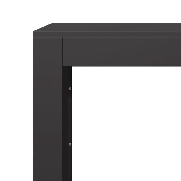 Schwarzes Brennholzregal aus Stahl, 100x40x60 cm