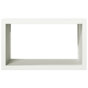 Weißes Brennholzregal aus Stahl, 100x40x60 cm