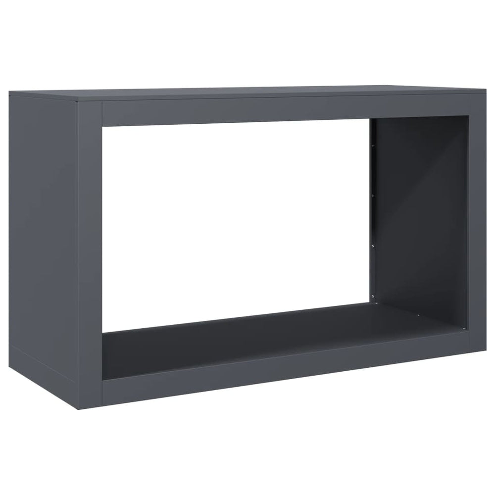 Brennholzregal Anthrazit Stahl 100x40x60 cm
