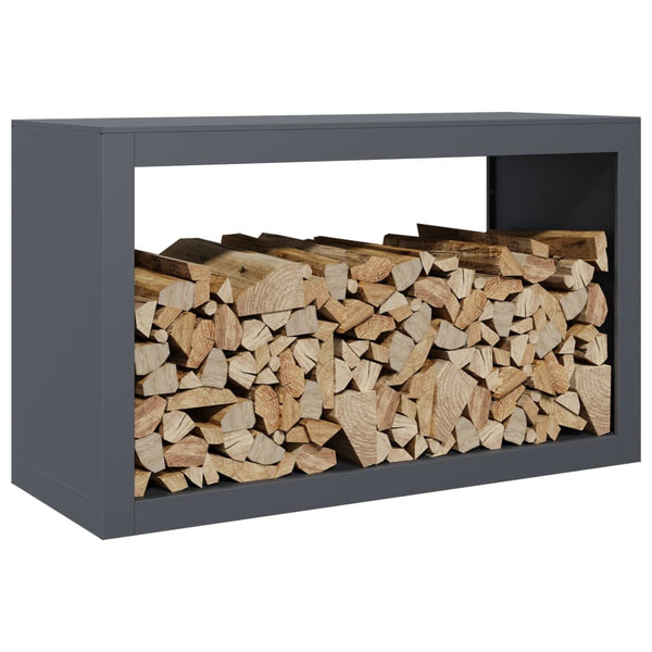 Brennholzregal Anthrazit Stahl 100x40x60 cm