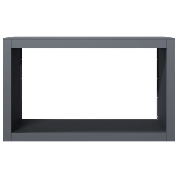 Brennholzregal Anthrazit Stahl 100x40x60 cm