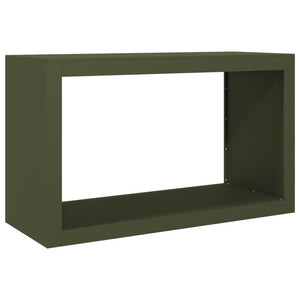 Brennholzregal Grün Stahl 100x40x60 cm