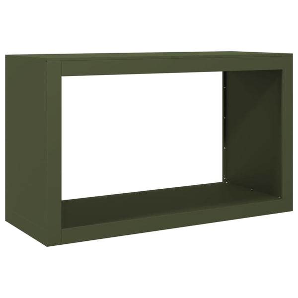 Brennholzregal Grün Stahl 100x40x60 cm