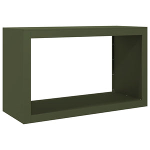 Brennholzregal Grün Stahl 100x40x60 cm