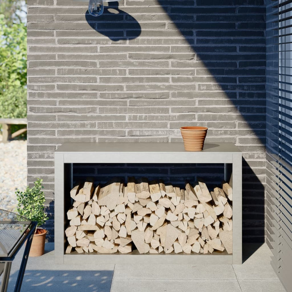 Edelstahl Brennholzregal 100x40x60cm