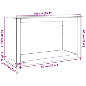 Brennholzregal Verzinkt 100x40x60cm