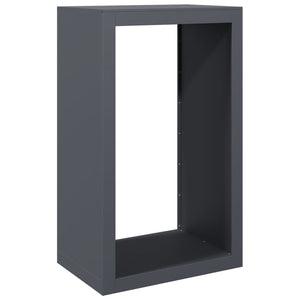 Anthrazit Brennholzregal Stahl 60x40x100cm