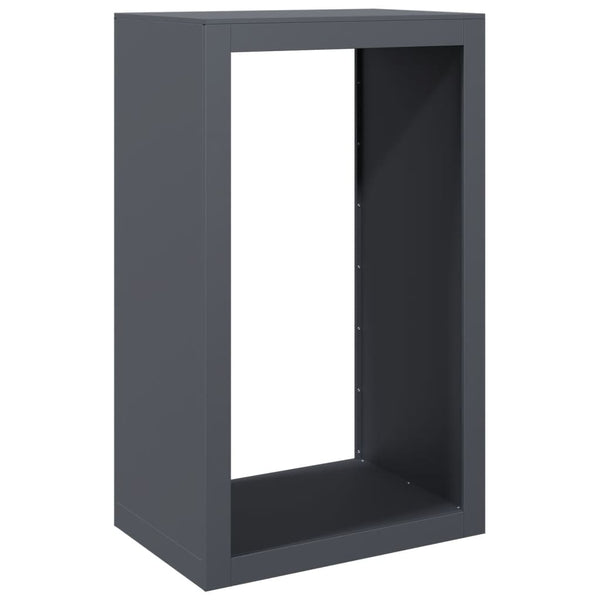 Anthrazit Brennholzregal Stahl 60x40x100cm