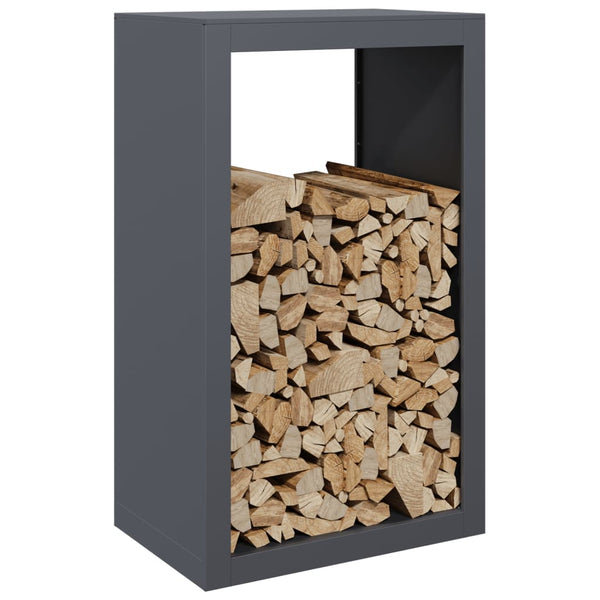 Anthrazit Brennholzregal Stahl 60x40x100cm