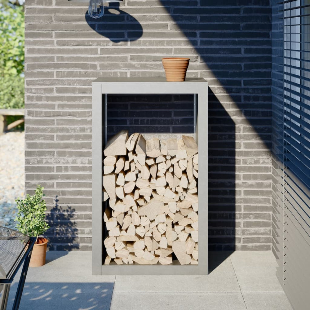 Edelstahl Brennholzregal 60x40x100cm