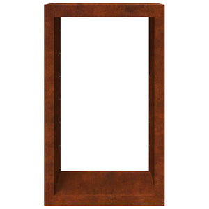 Brennholzregal aus wetterfestem Stahl 60x40x100 cm