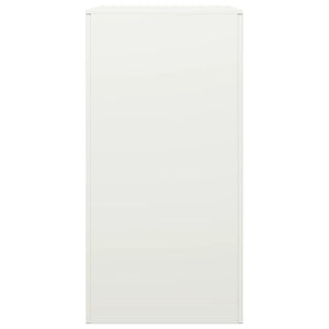 Weißes Brennholzregal aus Stahl, 60x40x80 cm