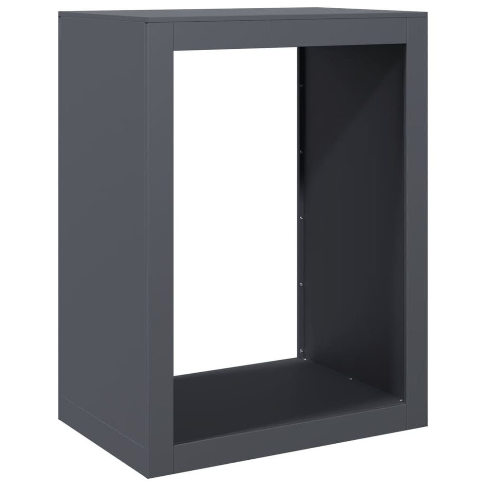 Brennholzregal Anthrazit Stahl 60x40x80cm