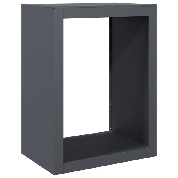 Brennholzregal Anthrazit Stahl 60x40x80cm