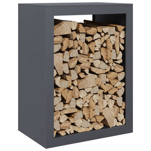 Brennholzregal Anthrazit Stahl 60x40x80cm