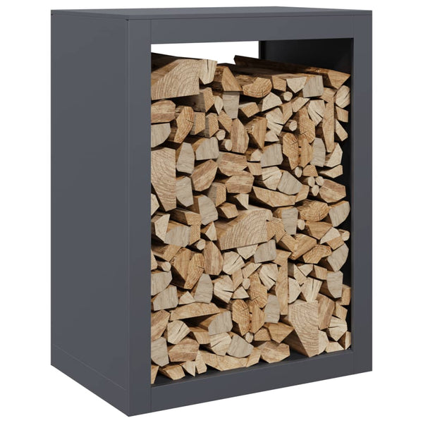 Brennholzregal Anthrazit Stahl 60x40x80cm