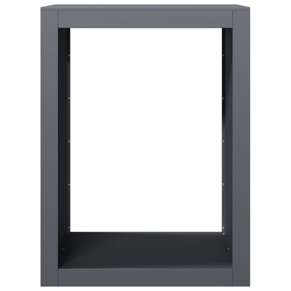 Brennholzregal Anthrazit Stahl 60x40x80cm