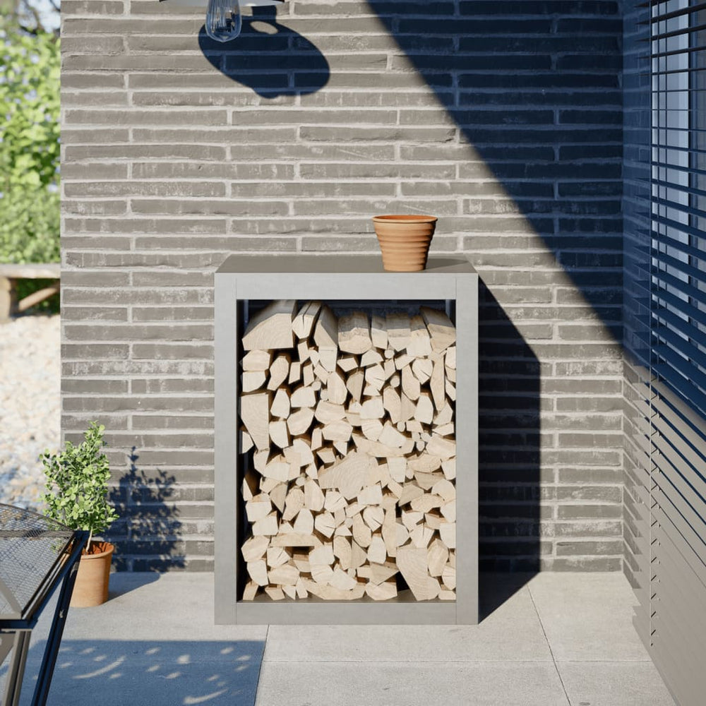 Edelstahl Brennholzregal 60x40x80 cm