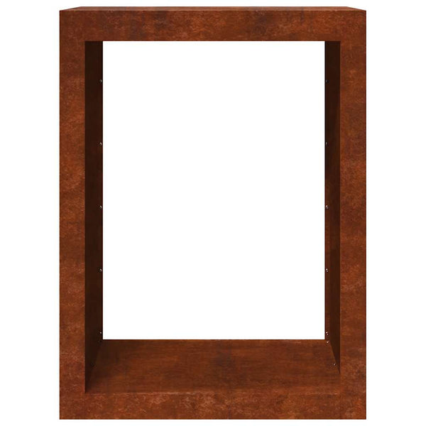 Brennholzregal aus wetterfestem Stahl 60x40x80 cm