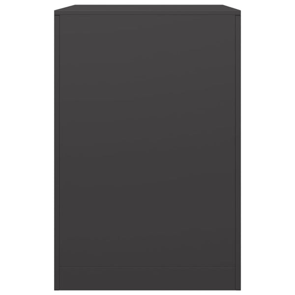 Schwarzes Brennholzregal aus Stahl, 60cm