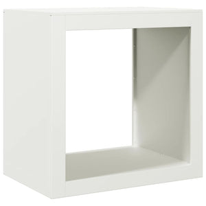 Weißes Brennholzregal aus Stahl, 60 cm