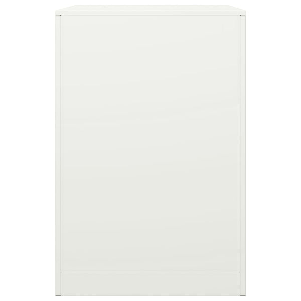 Weißes Brennholzregal aus Stahl, 60 cm