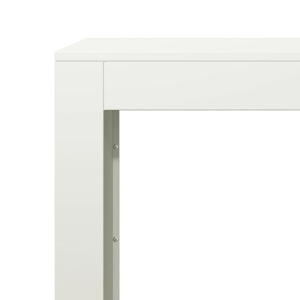 Weißes Brennholzregal aus Stahl, 60 cm