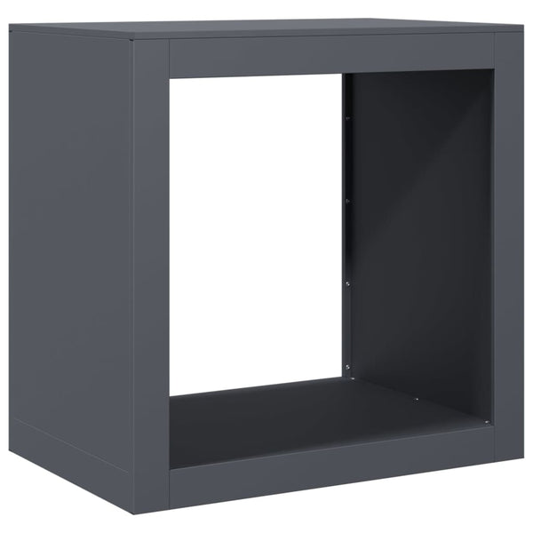 Brennholzregal Anthrazit Stahl 60x40x60cm